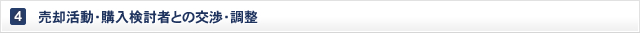 売却活動・購入検討者との交渉・調整